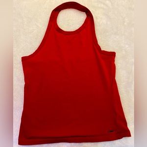 Roxy Womens Red Halterneck Tank Top Size Medium